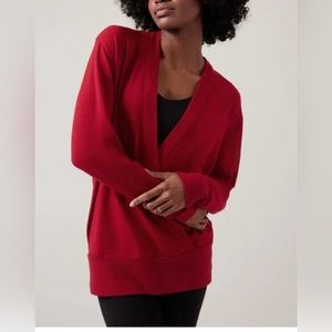 Athleta “Purana” faux-wrap top. Size Medium Tall